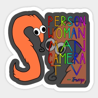 Person Woman Man Camera TV Worm Sticker